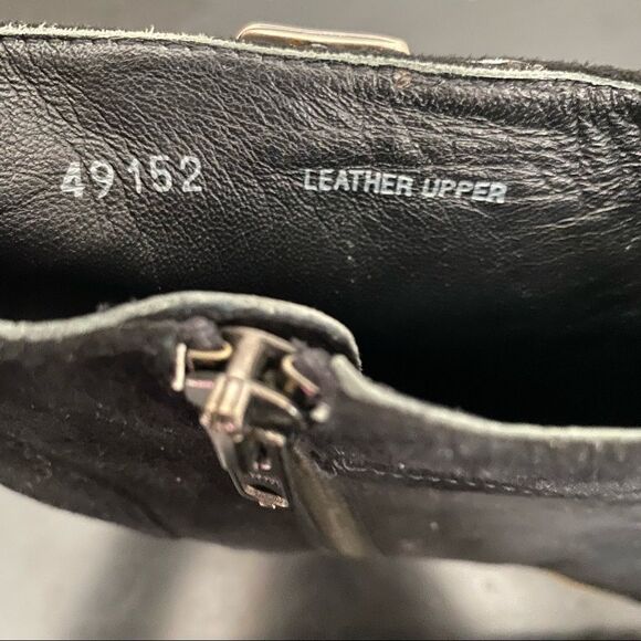 JCREW Greer black suede wedge buckle zip up ankle bootie - Picture 7 of 8